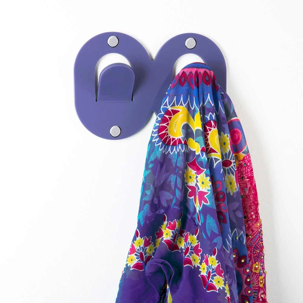 3 Muurhangers In Gekleurd Plexiglas Italiaans Design Dubbele Clip - Freddie 4 3 Muurhangers In Gekleurd Plexiglas Italiaans Design Dubbele Clip - Freddie - Afbeelding 2