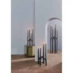 Angui Candleholder H34 Black/Gold - AYTM - Koop Online -Kortingswinkel voor woondecoratie 5704444082763 angui candleholder h34 blackgold 3