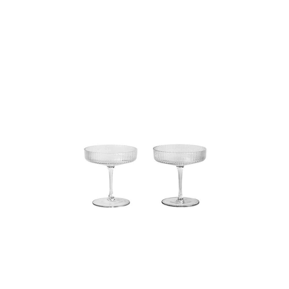 Ripple Champagne Saucer Set Of 2 Clear - Ferm LIVING - Koop Online 3 Ripple Champagne Saucer Set Of 2 Clear - Ferm LIVING - Koop Online