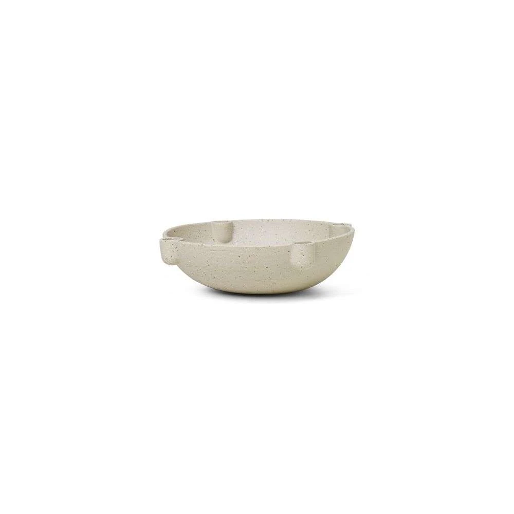 Bowl Candle Holder L Ceramic Light Grey - Ferm LIVING - Koop Online 3 Bowl Candle Holder L Ceramic Light Grey - Ferm LIVING - Koop Online