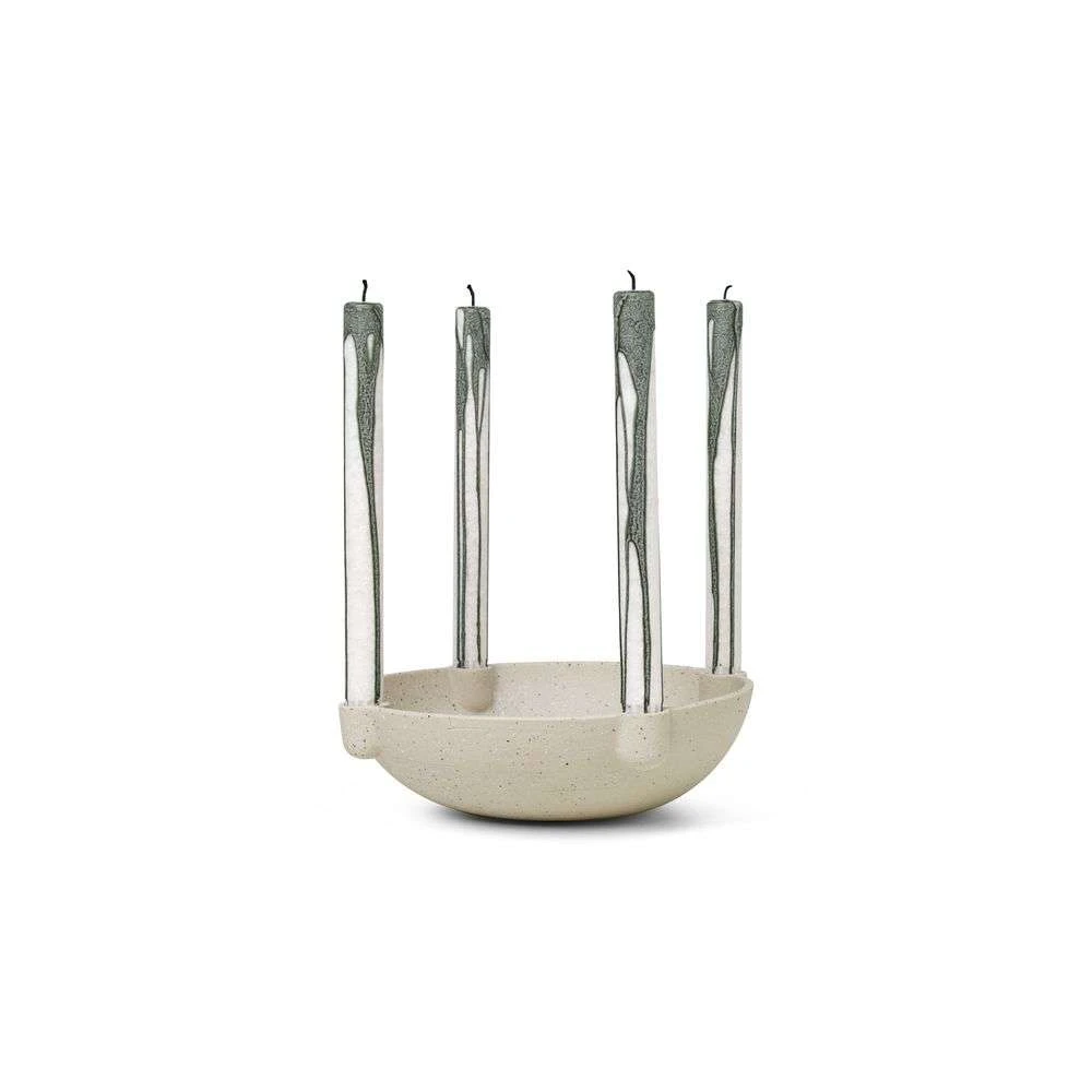 Bowl Candle Holder L Ceramic Light Grey - Ferm LIVING - Koop Online 4 Bowl Candle Holder L Ceramic Light Grey - Ferm LIVING - Koop Online - Afbeelding 2