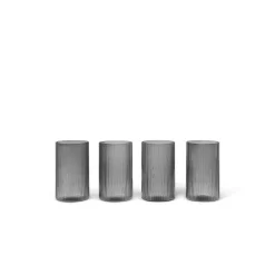 Ripple Verrines Set Of 4 Smoked Grey - Ferm LIVING - Koop Online