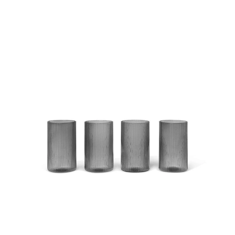 Ripple Verrines Set Of 4 Smoked Grey - Ferm LIVING - Koop Online 3 Ripple Verrines Set Of 4 Smoked Grey - Ferm LIVING - Koop Online