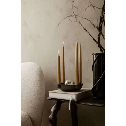 Bowl Candle Holder Medium Black Alu - Ferm LIVING - Koop Online -Kortingswinkel voor woondecoratie 5704723273028 5