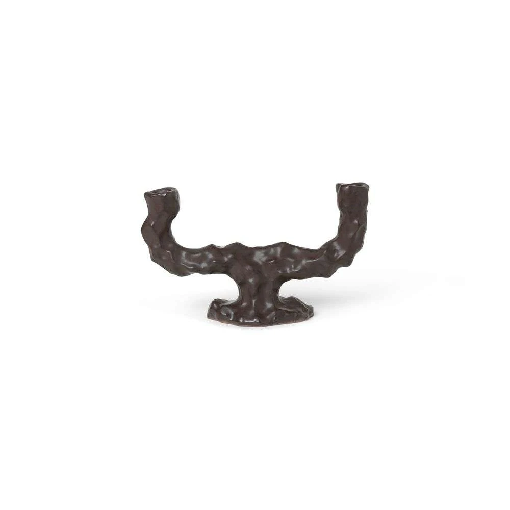 Dito Candle Holder Double Dark Brown - Ferm LIVING - Koop Online 3 Dito Candle Holder Double Dark Brown - Ferm LIVING - Koop Online