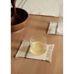 Savor Coasters Set Of 4 Off-White/Blue - Ferm LIVING - Koop Online -Kortingswinkel voor woondecoratie 5704723293712 savor coasters set of 4 off whiteblue 4