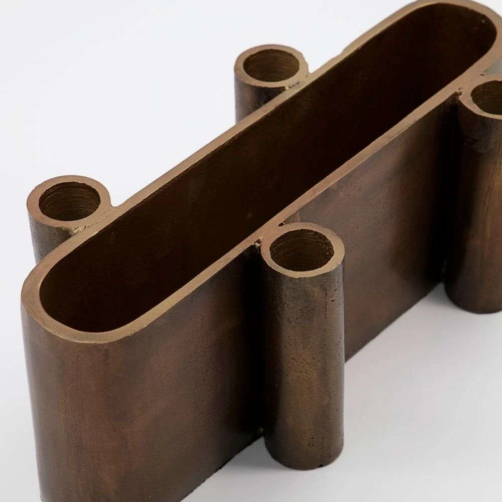 Four Oval Candle Holder Antique Brass - House Doctor - Koop Online 4 Four Oval Candle Holder Antique Brass - House Doctor - Koop Online - Afbeelding 2