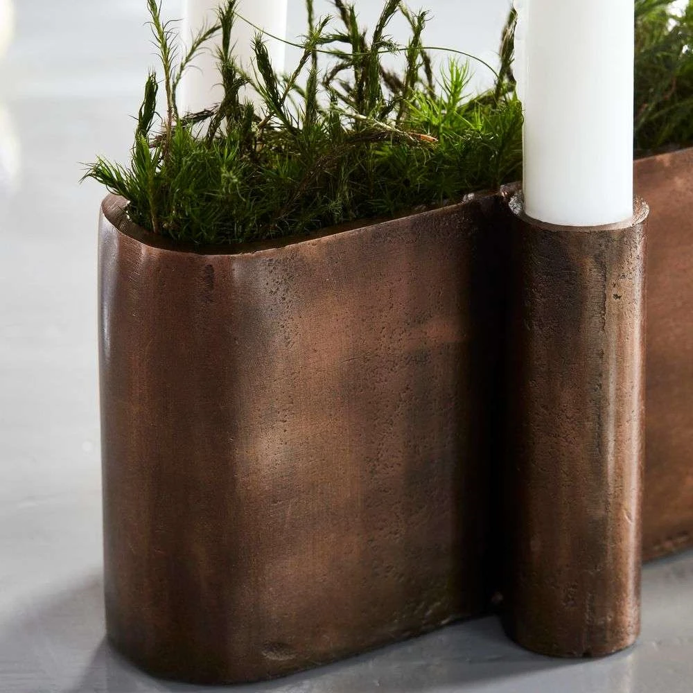 Four Oval Candle Holder Antique Brass - House Doctor - Koop Online 6 Four Oval Candle Holder Antique Brass - House Doctor - Koop Online - Afbeelding 4