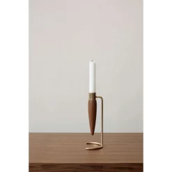 Umanoff Candle Holder Polished Brass/Walnut - Menu - Koop Online -Kortingswinkel voor woondecoratie 57092620484103