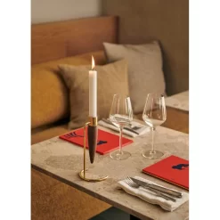 Umanoff Candle Holder Polished Brass/Walnut - Menu - Koop Online -Kortingswinkel voor woondecoratie 57092620484106