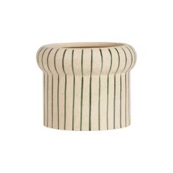 Aki Pot Small Dark Green/White - OYOY Living Design - Koop Online