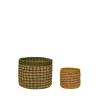 Pine Baskets 2 Pcs. Natural/Multicolour - Hübsch - Koop Online -Kortingswinkel voor woondecoratie 57127721232561