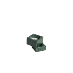 Jeu De Dés 1 Candle Holder Green Marble - Woud - Koop Online
