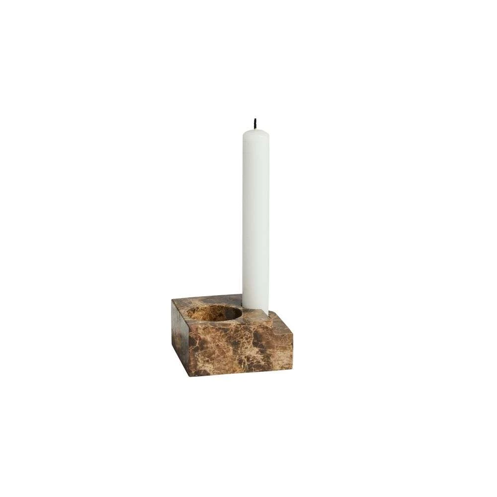 Jeu De Dés 3 Candle Holder Brown Marble - Woud - Koop Online 4 Jeu De Dés 3 Candle Holder Brown Marble - Woud - Koop Online - Afbeelding 2