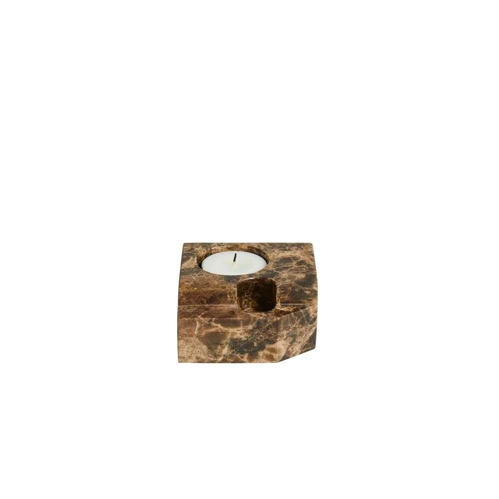 Jeu De Dés 3 Candle Holder Brown Marble - Woud - Koop Online 5 Jeu De Dés 3 Candle Holder Brown Marble - Woud - Koop Online - Afbeelding 3