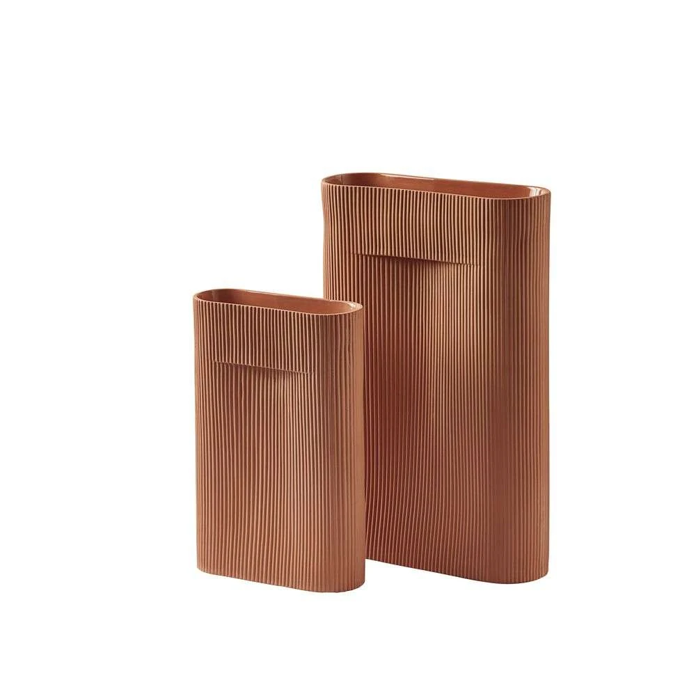 Ridge Vase H48,5 Terracotta - Muuto - Koop Online 4 Ridge Vase H48,5 Terracotta - Muuto - Koop Online - Afbeelding 2