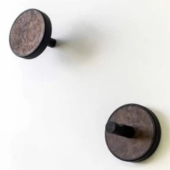 Wandkleerhanger Met Kostbaar Noten Wortelnotenhout 2 Stuks - Casimiro
