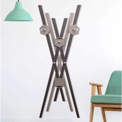 Wandhanger Modern Design Gekleurd Hout Voor Entree - Picasso -Kortingswinkel voor woondecoratie appendiabiti a muro design moderno legno colorato per ingresso picasso 2