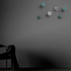 Wandkapstok In Essenhout Met Decoratie-inleg 2 Stuks - Lemme -Kortingswinkel voor woondecoratie appendiabiti a muro in legno di frassino nero con intarsi 2 pezzi lemme 12