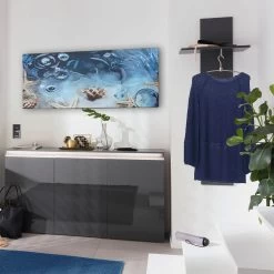 Hal Kapstok In Wit Of Antraciet Glanzend Hout - Emanuelito -Kortingswinkel voor woondecoratie appendiabiti da ingresso in legno lucido bianco o antracite emanuelito 6