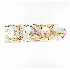 Gekleurde Plexiglas Muurhanger Met 2 Haken 3 Stuks - Fratack -Kortingswinkel voor woondecoratie appendiabiti da muro colorato in plexiglass design doppio 3 pezzi fratack 14