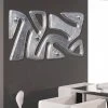 Wandhaak Ontwerp Met De Hand Gedecoreerd In Holt Zilveren Blad -Kortingswinkel voor woondecoratie appendiabiti da muro design decorato a mano in foglia argento holt