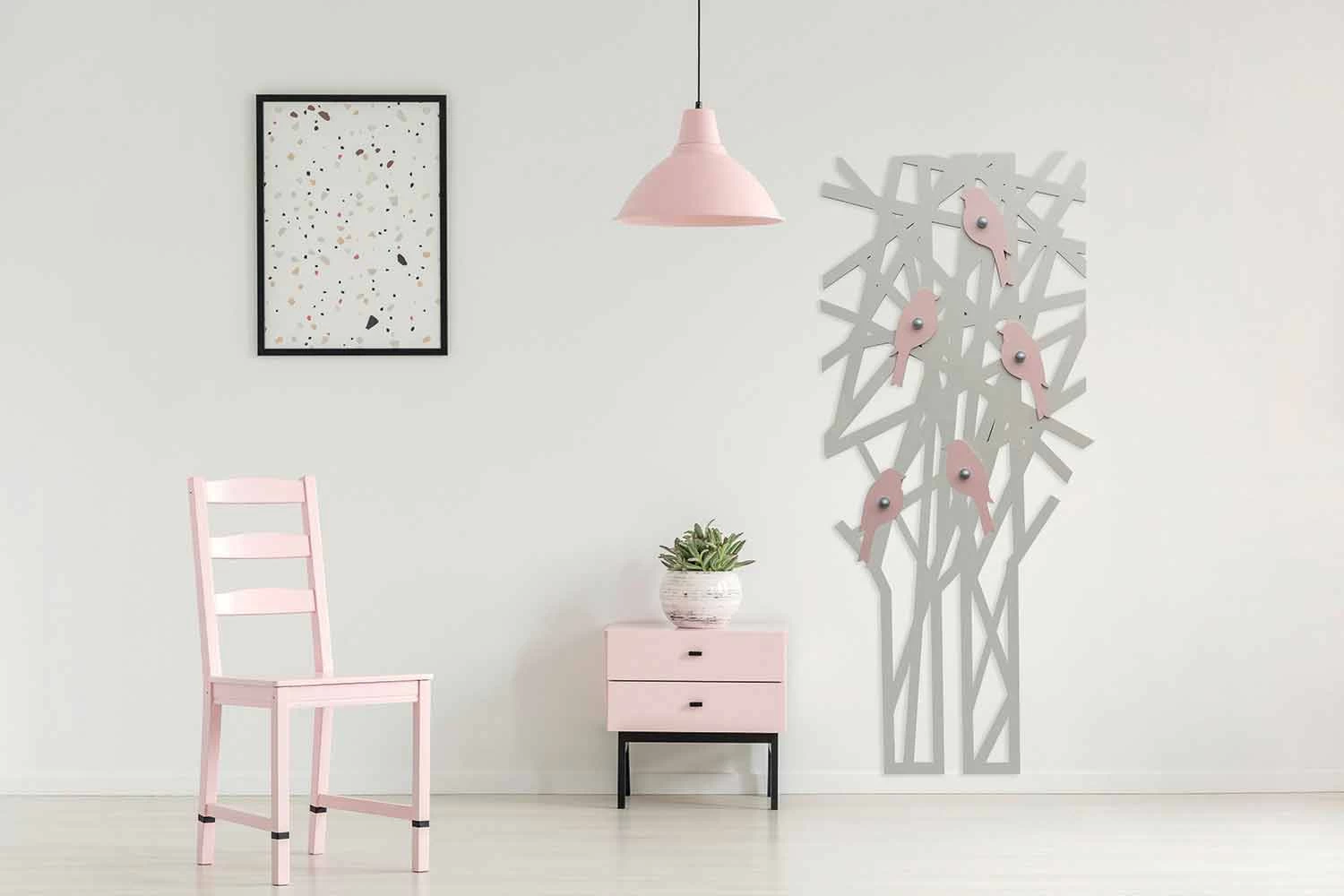 Wandkapstok In Gekleurd Hout Met Een Modern Design - Alberuccell 9 Wandkapstok In Gekleurd Hout Met Een Modern Design - Alberuccell - Afbeelding 7