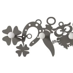 Design Ijzeren Wandkleerhanger Met Geluksbedels - Tibio -Kortingswinkel voor woondecoratie appendiabiti da parete in ferro design con decori portafortuna tibio 1