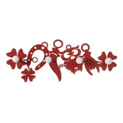 Design Ijzeren Wandkleerhanger Met Geluksbedels - Tibio -Kortingswinkel voor woondecoratie appendiabiti da parete in ferro design con decori portafortuna tibio 4