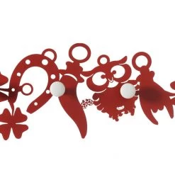 Design Ijzeren Wandkleerhanger Met Geluksbedels - Tibio -Kortingswinkel voor woondecoratie appendiabiti da parete in ferro design con decori portafortuna tibio 5