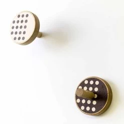 Wandkapstok In Essenhout Met Polkadot-inleg 2 Stuks - Quatto