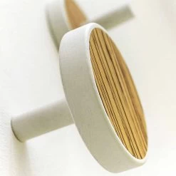 Wandkapstok In Kostbaar Natuurlijk Zebranohout 2 Stuks - Casimiro -Kortingswinkel voor woondecoratie appendiabiti da parete in legno pregiato di zebrano naturale 2 pezzi casimiro 2