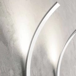 Metalen Wandkleerhanger Met 2 Haken En Ledlamp Made In Italy - Osmio -Kortingswinkel voor woondecoratie appendiabiti da parete in metallo con 2 ganci e luce led made in italy osmio 2