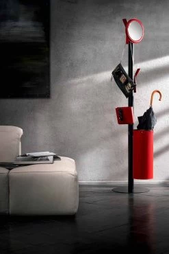 Modern Design Vloer Kapstok In Made Italy Geregenereerd Leer - Ercole -Kortingswinkel voor woondecoratie appendiabiti da terra di moderno design in cuoio rigenerato made italy ercole 8