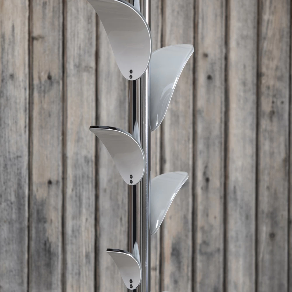 Stalen Kapstok En 8 Witte Acrylhaken - Makete 6 Stalen Kapstok En 8 Witte Acrylhaken - Makete - Afbeelding 4