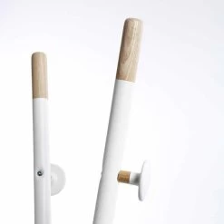 Coat Van Modern Design, Wit En Natuurlijk Hout Alix -Kortingswinkel voor woondecoratie appendiabiti di design moderno bianco e legno naturale alix 4