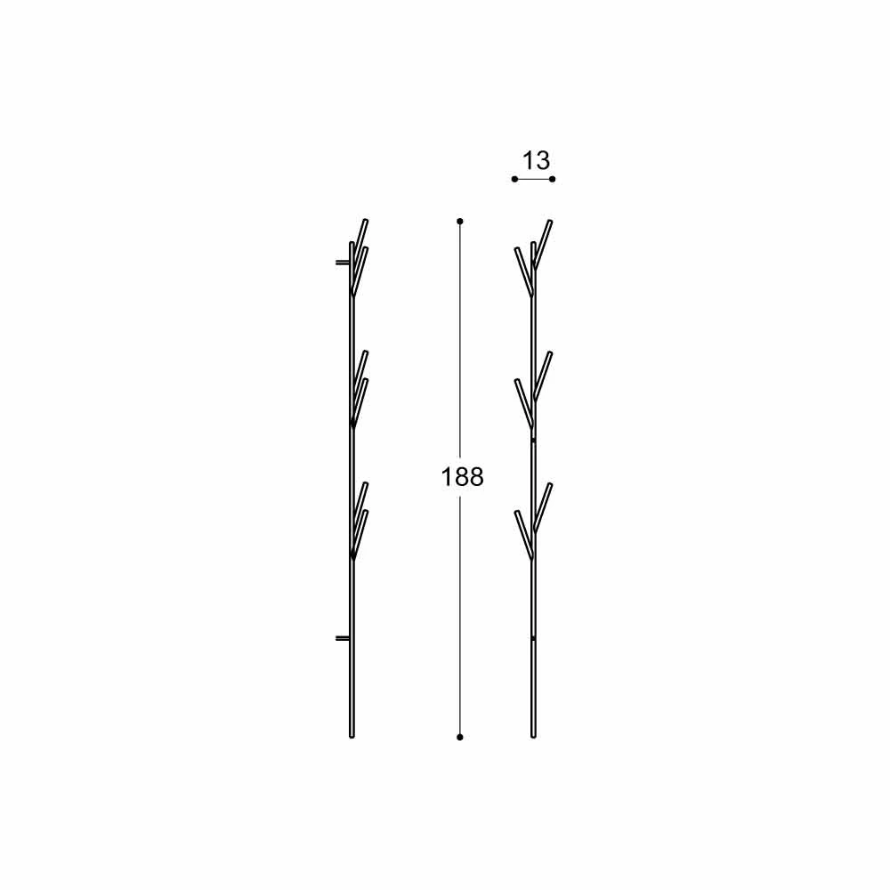 Modern Design Vloerkapstok In Wit Of Verchroomd Metaal - Kottac 9 Modern Design Vloerkapstok In Wit Of Verchroomd Metaal - Kottac - Afbeelding 7
