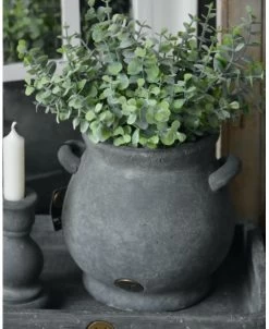 Bolle Kruik Pot Met Twee Oren En Brede Kraag, Majestic Brynxz