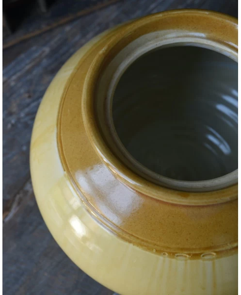 Bolle Handgemaakte Pot In Oud Oker Bruine Tinten, Unique IB Laursen 9 Bolle Handgemaakte Pot In Oud Oker Bruine Tinten, Unique IB Laursen - Afbeelding 7