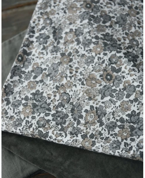 Gebloemde Kussenhoes Met Grijze En Taupe Bloemen, IB Laursen 5 Gebloemde Kussenhoes Met Grijze En Taupe Bloemen, IB Laursen - Afbeelding 3