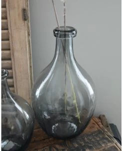 Glazen Ballon Vaas Met Grijze Gloed, IB Laursen