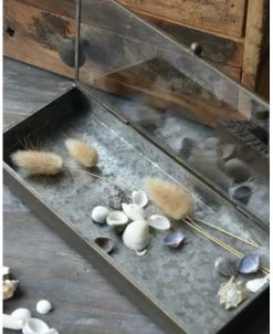 Glazen Kistje In Antiek-look Met Zinken Bodem, IB Laursen -Kortingswinkel voor woondecoratie glazen kistje in antiek look met zinken bodem ib laursen 2