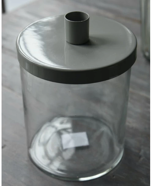 Glazen Pot Met Grijs Metalen Kaarsen Inzet, IB Laursen 10 Glazen Pot Met Grijs Metalen Kaarsen Inzet, IB Laursen - Afbeelding 8