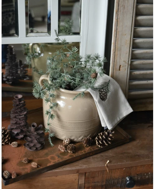 Gres Pot Met Patroon In Onderrand En Oren, IB Laursen 5 Gres Pot Met Patroon In Onderrand En Oren, IB Laursen - Afbeelding 3