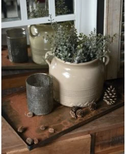 Gres Pot Met Patroon In Onderrand En Oren, IB Laursen 12 Gres Pot Met Patroon In Onderrand En Oren, IB Laursen -Kortingswinkel voor woondecoratie gres pot met patroon in onderrand en oren ib laursen 3