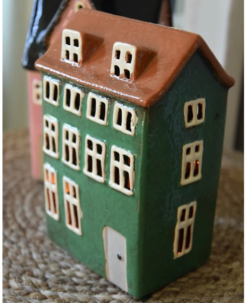 Groen Pakhuis Nyhavn Theelicht Met Lichte Ramen En Dakkapellen, IB Laursen 5 Groen Pakhuis Nyhavn Theelicht Met Lichte Ramen En Dakkapellen, IB Laursen - Afbeelding 3