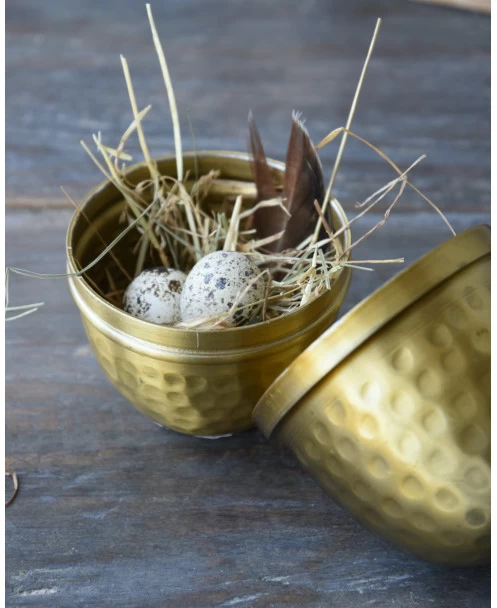 Groot Antiek-look Goud Kleurig Ei Met Reliëf, IB Laursen 10 Groot Antiek-look Goud Kleurig Ei Met Reliëf, IB Laursen - Afbeelding 8