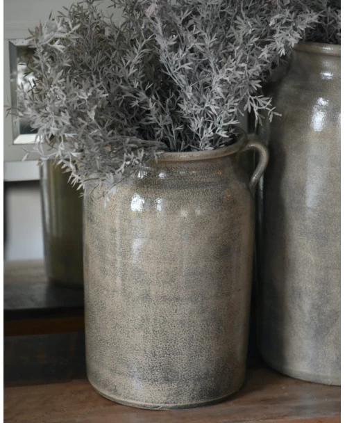 Grote Pot Kruik Met Oren Klei Grijs, IB Laursen 8 Grote Pot Kruik Met Oren Klei Grijs, IB Laursen - Afbeelding 6