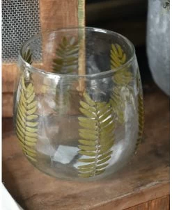 Handgemaakt Kaars/theelicht Met Gedroogde Bladeren In Het Glas, IB Laursen