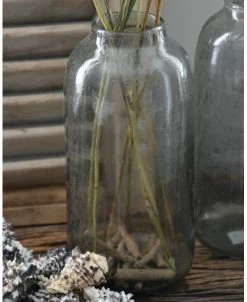 Hoge Vaas Met Bubbels, Zilvermetaal En Grijze Gloed -Kortingswinkel voor woondecoratie hoge vaas met bubbels metaal en grijze gloed 2